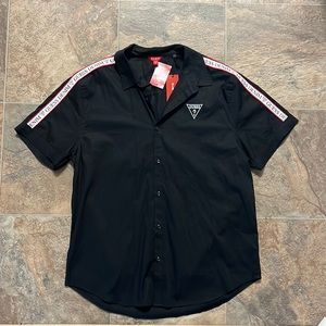 Guess Hyatt Taped Woven Slim Fit Button Down - XL